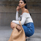 Andrea Hobo Bag - Caramel Faux Leather