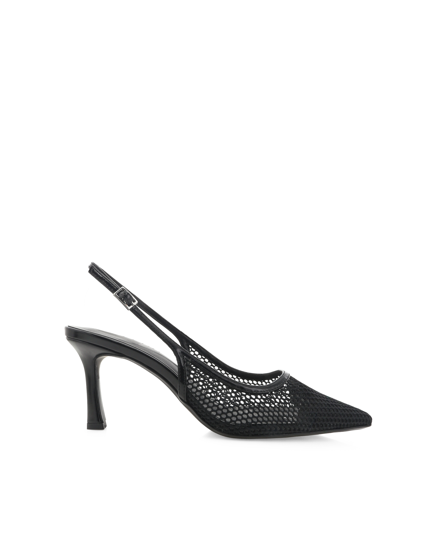 Xahia Heels - Black Net Mesh