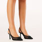 Xahia Heels - Black Net Mesh