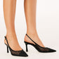 Xahia Heels - Black Net Mesh