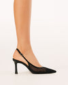 Xahia Heels - Black Net Mesh