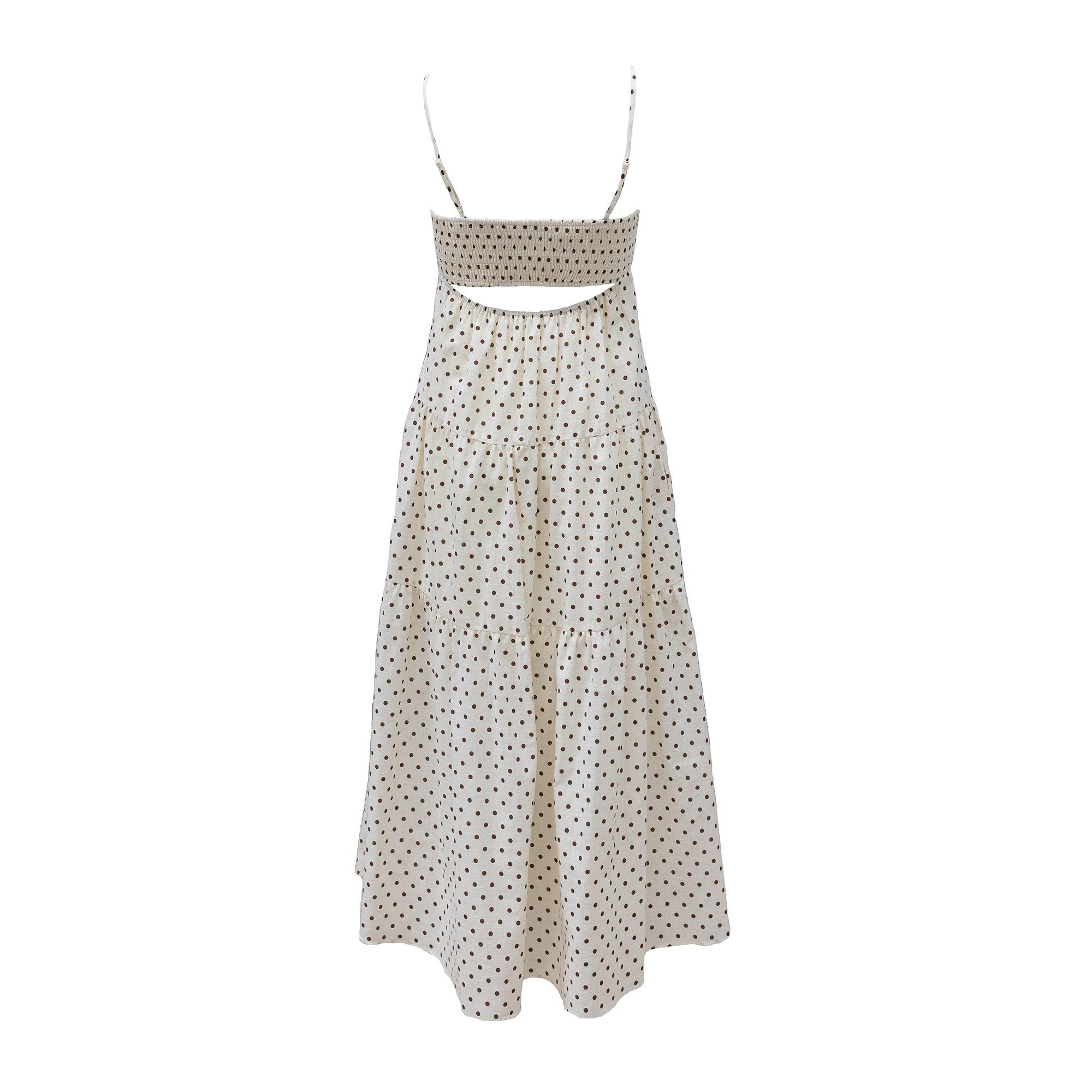 Kathryn Dress - Cream / Chocolate Spot