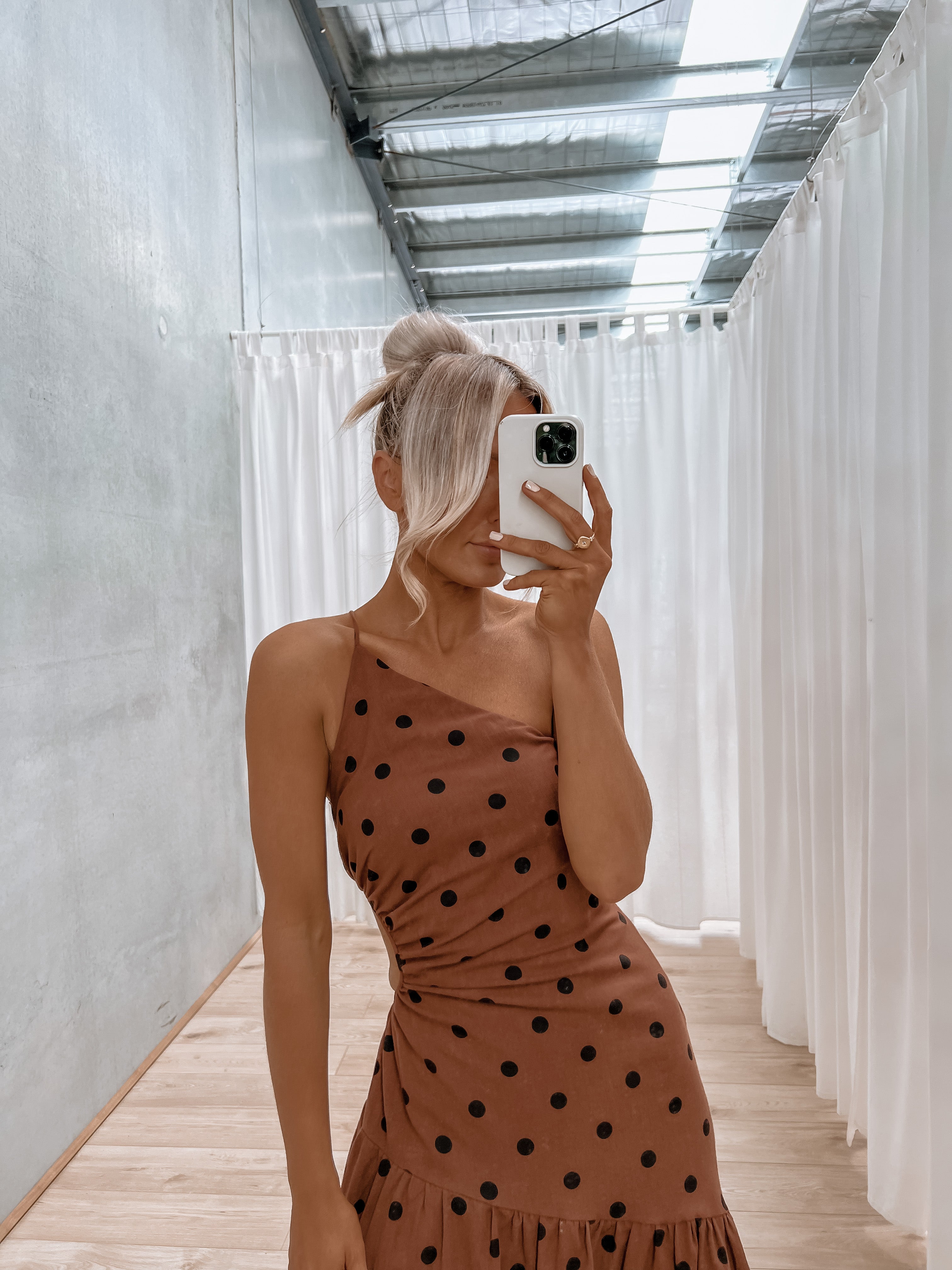 Coco Dress - Choc/Black Spot