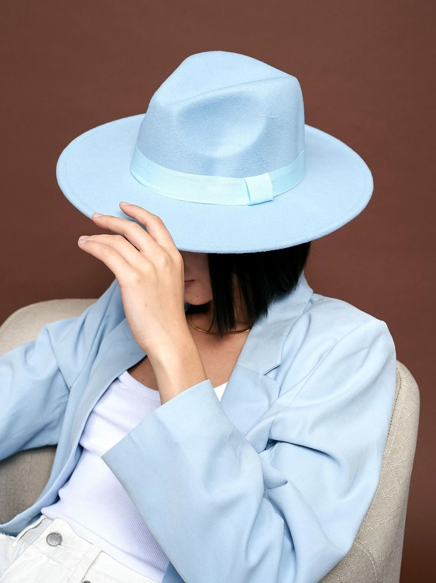 Lisa Fedora Hat - Blue