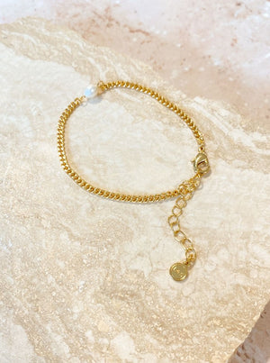 Rhoda Pearl Bracelet - Gold