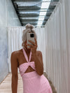 Tameeka Dress - Pink/White