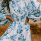 Addison Dress - Blue and White Floral