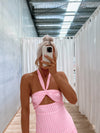 Tameeka Dress - Pink/White