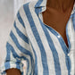 Xue Shirt - Washed Blue Stripe