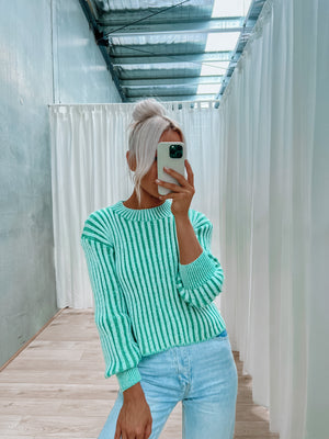 Arlow Jumper - Green Stripe