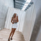 Laney Denim Skirt - White