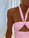 Tameeka Dress - Pink/White